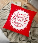 - yerminderi-YER-508 - Realhomes  Home Sweet Home Dijital Baskılı Dekoratif Yer Minderi - 70 x 70 cm Realhomes