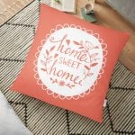 RealHomes Dijital Baskılı Dekoratif Yer Minderi - 70 x 70 cm Realhomes