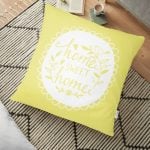 Home Sweet Home Dijital Baskılı Dekoratif Yer Minderi - 70 x 70 cm Realhomes