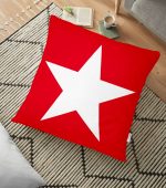 - yerminderi-YER-512 - Realhomes Modern Yıldız Desen Dijital Baskılı Dekoratif Yer Minderi - 70 x 70 cm Realhomes