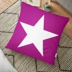Modern Yıldız Desenli Dijital Baskılı Dekoratif Yer Minderi - 70 x 70 cm Realhomes