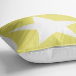 - yerminderi-YER-515-1 - Realhomes  Modern Yıldız Desenli Dijital Baskılı Dekoratif Yer Minderi - 70 x 70 cm Realhomes