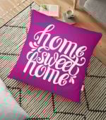 - yerminderi-YER-518 - Realhomes Home Sweet Home Dijital Baskılı Dekoratif Yer Minderi - 70 x 70 cm Realhomes