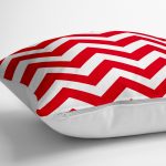 - yerminderi-YER-520-1 - Realhomes  Modern Zigzag Desenli Dijital Baskılı Dekoratif Yer Minderi - 70 x 70 cm Realhomes