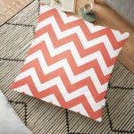 Modern Zigzag Desenli Dijital Baskılı Dekoratif Yer Minderi - 70 x 70 cm Realhomes