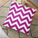 Modern Zigzag Desenli Dijital Baskılı Dekoratif Yer Minderi - 70 x 70 cm Realhomes