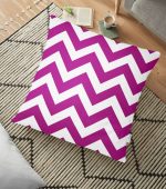 - yerminderi-YER-522 - Realhomes Modern Zigzag Desenli Dijital Baskılı Dekoratif Yer Minderi - 70 x 70 cm Realhomes