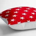 - yerminderi-YER-524-1 - Realhomes  Modern Yıldız Desenli Dijital Baskılı Dekoratif Yer Minderi - 70 x 70 cm Realhomes