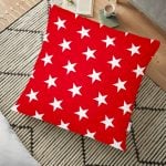 Modern Zigzag Desenli Dijital Baskılı Dekoratif Yer Minderi - 70 x 70 cm Realhomes