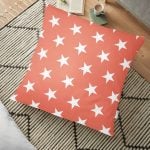 Modern Yıldız Desenli Dijital Baskılı Dekoratif Yer Minderi - 70 x 70 cm Realhomes