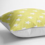 - yerminderi-YER-527-1 - Realhomes Modern Yıldız Desenli Dijital Baskılı Dekoratif Yer Minderi - 70 x 70 cm Realhomes