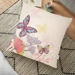 Modern Kalp Desenli Dijital Baskılı Dekoratif Yer Minderi - 70 x 70 cm Realhomes