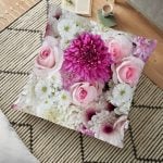 Modern Kirpik Dijital Baskılı Dekoratif Yer Minderi - 70 x 70 cm Realhomes