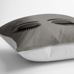 - yerminderi-YER-569-1 - Realhomes  Modern Kirpik Dijital Baskılı Dekoratif Yer Minderi - 70 x 70 cm Realhomes