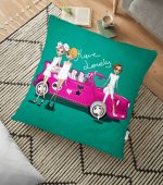 - yerminderi-YER-571 - Realhomes  Fashion Girl Dijital Baskılı Modern Yer Minderi - 70 x 70 cm Realhomes