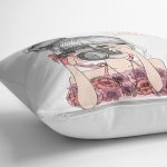 - yerminderi-YER-584-1 - Realhomes Fashion Girl Dijital Baskılı Modern Yer Minderi - 70 x 70 cm Realhomes