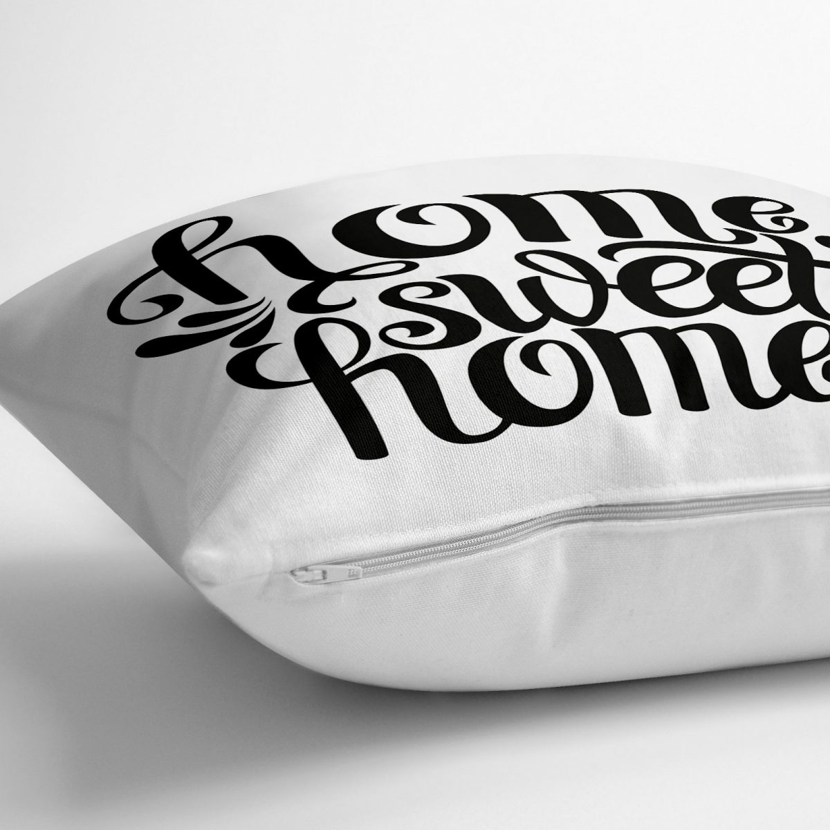 Home Sweet Home Dijital Baskılı Dekoratif Yer Minderi - 70 x 70 cm Realhomes