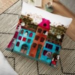 Fashion Girl Dijital Baskılı Modern Yer Minderi - 70 x 70 cm Realhomes