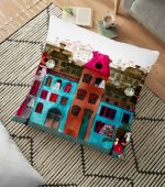 - yerminderi-YER-70 - Realhomes  Ev Motifli Dijital Baskılı Dekoratif Yer Minderi - 70 x 70 cm Realhomes