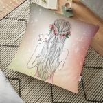 RealHomes Dijital Baskılı Dekoratif Yer Minderi - 70 x 70 cm Realhomes