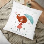 Modern Kelebek Dijital Baskılı Dekoratif Yer Minderi - 70 x 70 cm Realhomes