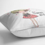 - yerminderi-YER-719-1 - Realhomes  Fashion Girl Dijital Baskılı Modern Yer Minderi - 70 x 70 cm Realhomes