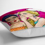 - yerminderi-YER-731-1 - Realhomes  Fashion Girl Dijital Baskılı Modern Yer Minderi - 70 x 70 cm Realhomes