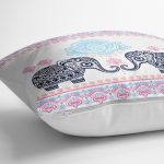 - yerminderi-YER-732-1 - Realhomes  Modern Fil Desen Dijital Baskılı Modern Yer Minderi - 70 x 70 cm Realhomes