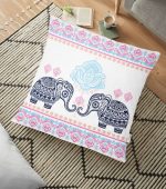 - yerminderi-YER-732 - Realhomes  Modern Fil Desen Dijital Baskılı Modern Yer Minderi - 70 x 70 cm Realhomes