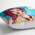 - yerminderi-YER-739-1 - Realhomes  Pop Art Desen Dijital Baskılı Dekoratif Yer Minderi - 70 x 70 cm Realhomes