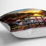 - yerminderi-YER-742-1 - Realhomes  Manzara Desenli Dijital Baskılı Dekoratif Yer Minderi - 70 x 70 cm Realhomes