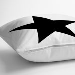 - yerminderi-YER-762-1 - Realhomes Modern Yıldız Desenli Dijital Baskılı Dekoratif Yer Minderi - 70 x 70 cm Realhomes