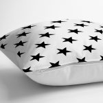 - yerminderi-YER-763-1 - Realhomes  Modern Yıldız Desenli Dijital Baskılı Dekoratif Yer Minderi - 70 x 70 cm Realhomes