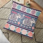 Çiçek Temalı Dijital Baskılı Dekoratif Yer Minderi - 70 x 70 cm Realhomes