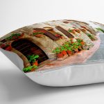 - yerminderi-YER-807-1 - Realhomes  Manzara Temalı Dijital Baskılı Yer Minderi - 70 x 70 cm Realhomes