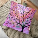 Modern Bisiklet Desen Dijital Baskılı Yer Minderi - 70 x 70 cm Realhomes