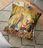 - yerminderi-YER-815 - Realhomes  Modern Bisiklet Desen Dijital Baskılı Yer Minderi - 70 x 70 cm Realhomes