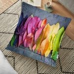 Çiçek Bahçesi Dijital Baskılı Dekoratif Yer Minderi - 70 x 70 cm Realhomes