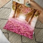 Manzara Desen Dijital Baskılı Yer Minderi - 70 x 70 cm Realhomes