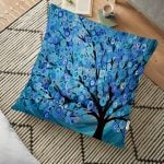 Başkuş Desen Dijital Baskılı Yer Minderi - 70 x 70 cm Realhomes