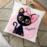 Modern Fil Desen Dijital Baskılı Yer Minderi - 70 x 70 cm Realhomes