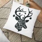 Christmas Temalı Dijital Baskılı Yer Minderi - 70 x 70 cm Realhomes