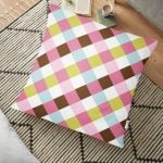 Modern Zigzag Dijital Baskılı Yer Minderi - 70 x 70 cm Realhomes