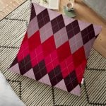 Geyik Desenli Dijital Baskılı Dekoratif Yer Minderi - 70 x 70 cm Realhomes