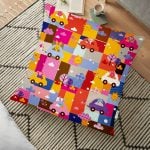 Real Homes Dijital Baskılı Yer Minderi - 70 x 70 cm Realhomes