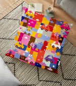 - yerminderi-YER-887 - Realhomes  RealHomes Dijital Baskılı Yer Minderi - 70 x 70 cm Realhomes