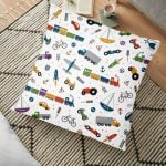 RealHomes Dijital Baskılı Yer Minderi - 70 x 70 cm Realhomes