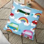 Real Homes Dijital Baskılı Yer Minderi - 70 x 70 cm Realhomes