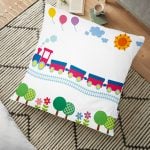 RealHomes Dijital Baskılı Yer Minderi - 70 x 70 cm Realhomes