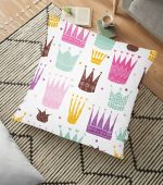 - yerminderi-YER-909 - Realhomes RealHomes Dijital Baskılı Yer Minderi - 70 x 70 cm Realhomes